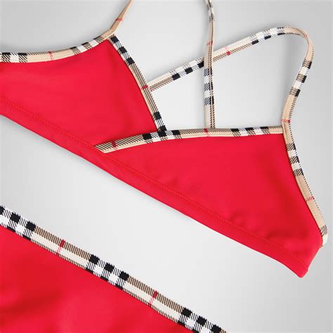 red burberry bikini